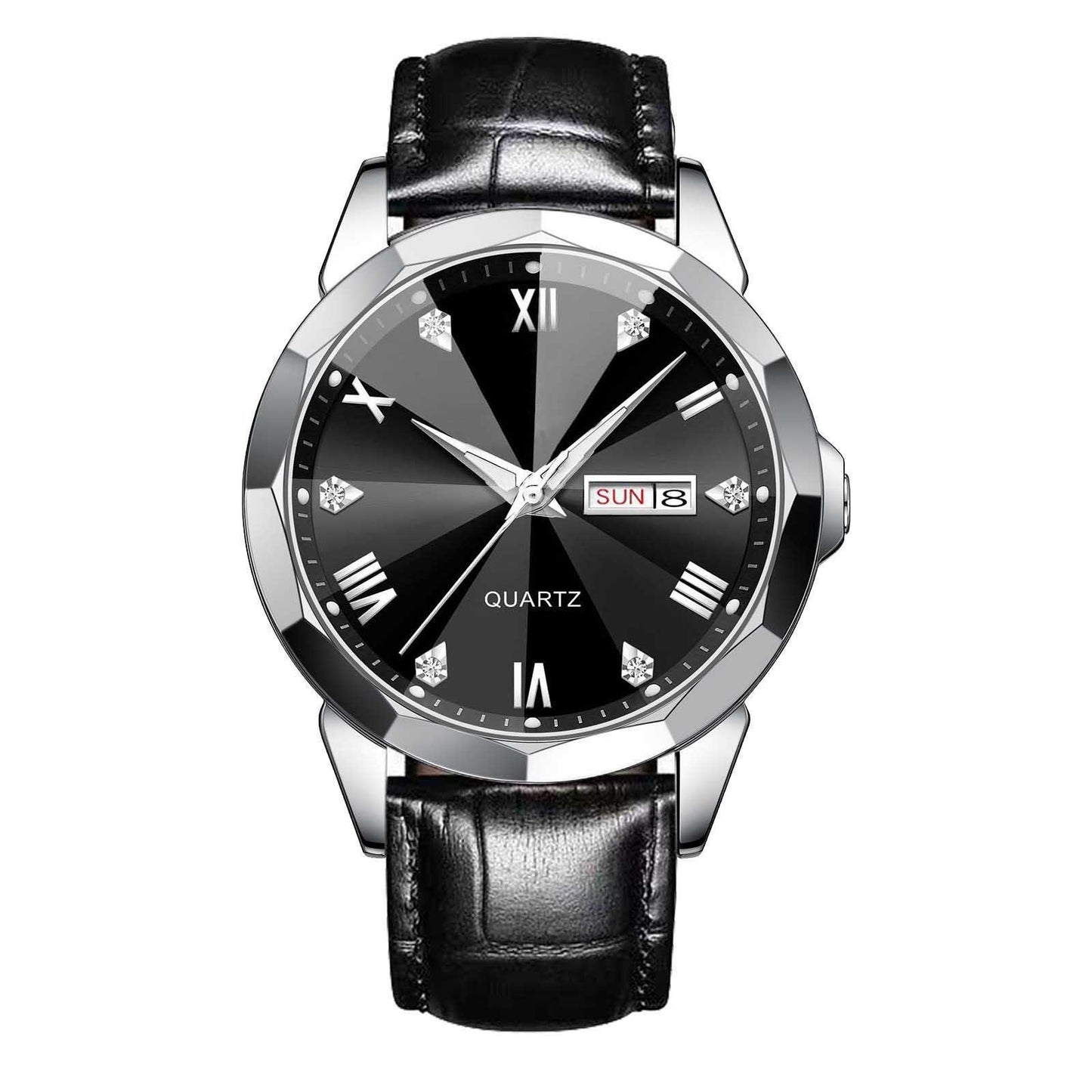 Lavish Business Men's Watch Double Calendar High-grade Quartz