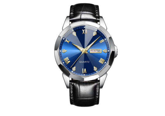 Lavish Business Men's Watch Double Calendar High-grade Quartz